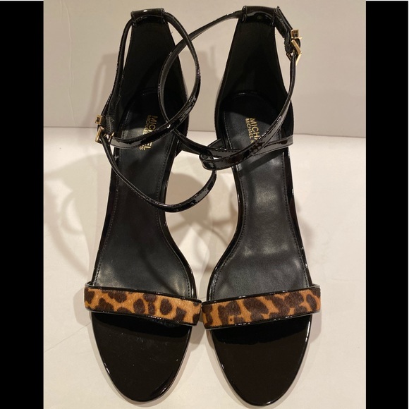 Michael Kors Ava patent sandals black leopard 10 - Picture 4 of 8